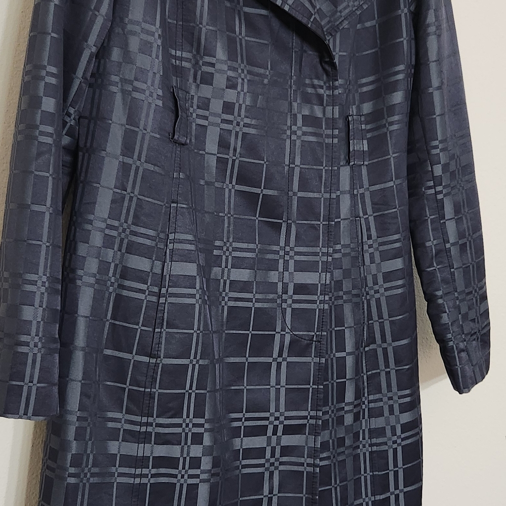 Mossimo Supply Co. Dark Plaid Trench Coat